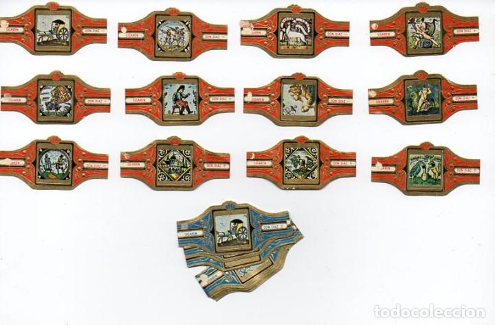 Vitolas de colecci&oacute;n: Vitolas, Serie Don D&iacute;az - Mosaicos , 24 vitolas