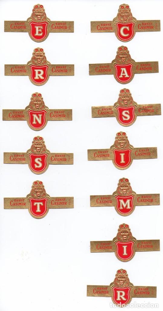 Vitolas de colecci&oacute;n: Vitolas. Serie Completa Ernst Casimir - Anagrama, 12 vitolas