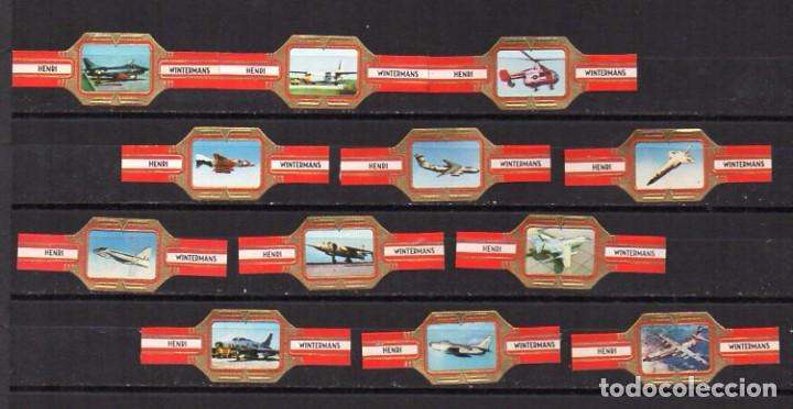 Vitolas de colecci&oacute;n: Vitolas. Serie Henri Wintermans - Aviones Militares, rojo, f.p. 12 vitolas