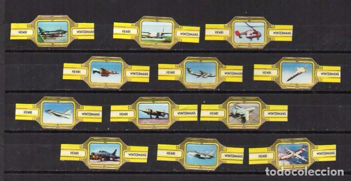 Vitolas de colecci&oacute;n: Vitolas. Serie Henri Wintermans - Aviones Militares, amarillo, f.p. 12 vitolas