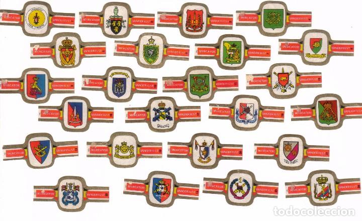 Vitolas de colecci&oacute;n: Vitolas Serie completa Mercator - Insignias Militares Belgas, serie 1, 24 vitolas