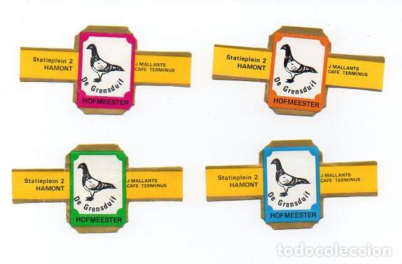 Vitolas de colecci&oacute;n: Vitolas. Serie completa vitolas publicitarias Hofmeester - De Grensduif, 4 vitolas.