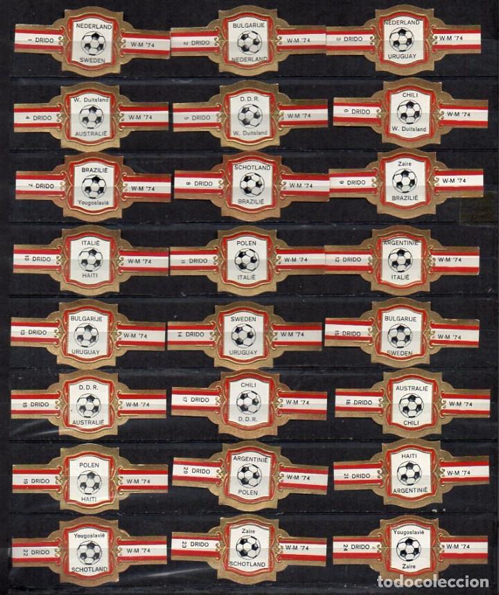 Vitolas de colecci&oacute;n: Vijosefa. Drido - Mundial de Futbol 1974, serie 1, 24 vitolas.