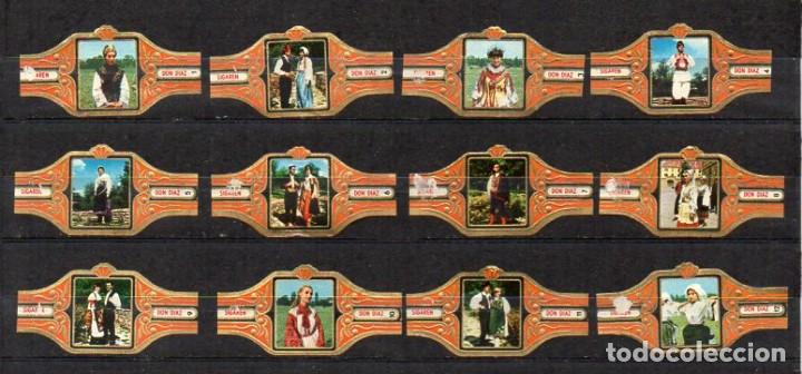 Vitolas de colecci&oacute;n: Vitolas, Serie Don D&iacute;az - Yugoslavia, ala corta, naranja, 12 vitolas.