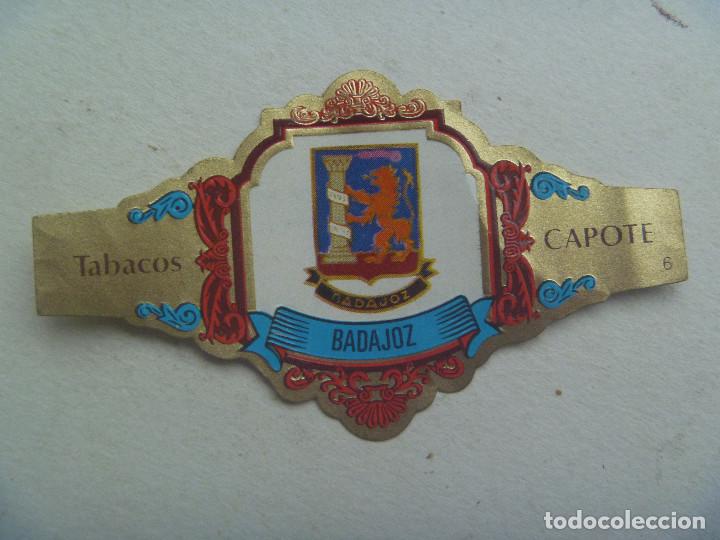 Vitolas de colecci&oacute;n: VITOLA DE PUROS CAPOTE , COLECCION ESCUDOS PROVINCIAS DE ESPA&Ntilde;A : BADAJOZ