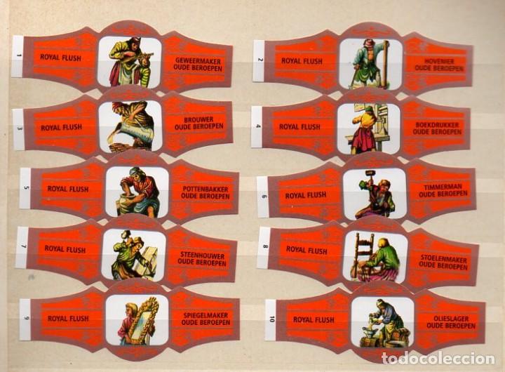 Vitolas de colecci&oacute;n: Vijosefa. Serie completa Royal Flush - Oficios Antiguos, 10 vitolas.