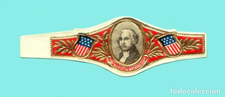 Sammlung von Banderolen: VITOLA ANTIGUA - PROCEDENCIA USA - TEM&Aacute;TICA HOMBRES - GLORIAS DE WASHINGTON