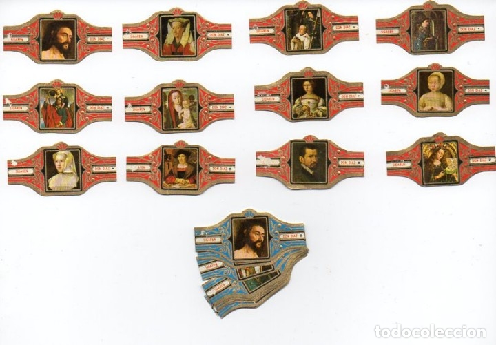 Vitolas de colecci&oacute;n: Vitolas, Serie Don D&iacute;az - Pintores Ilustres, serie 3, 24 vitolas