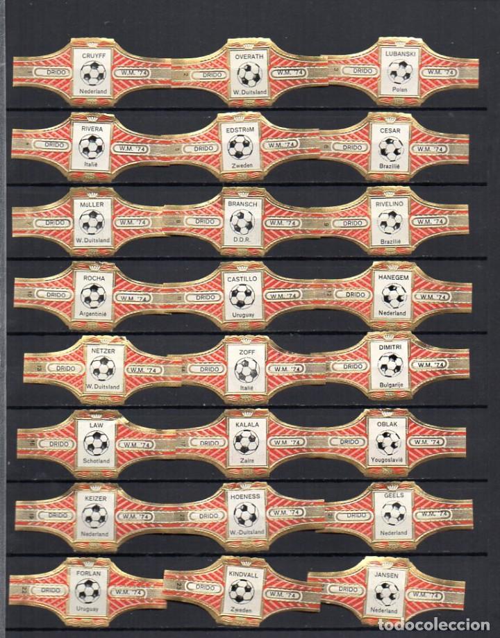 Vitolas de colecci&oacute;n: Vijosefa. Serie Drido - Mundial de Futbol 74, serie 2. 24 vitolas.