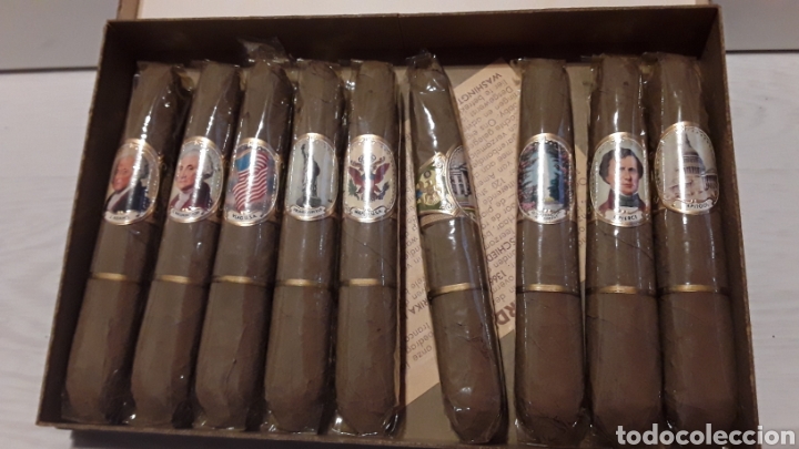 Vitolas de colecci&oacute;n: Vitola , caja de 9 puros ,washington
