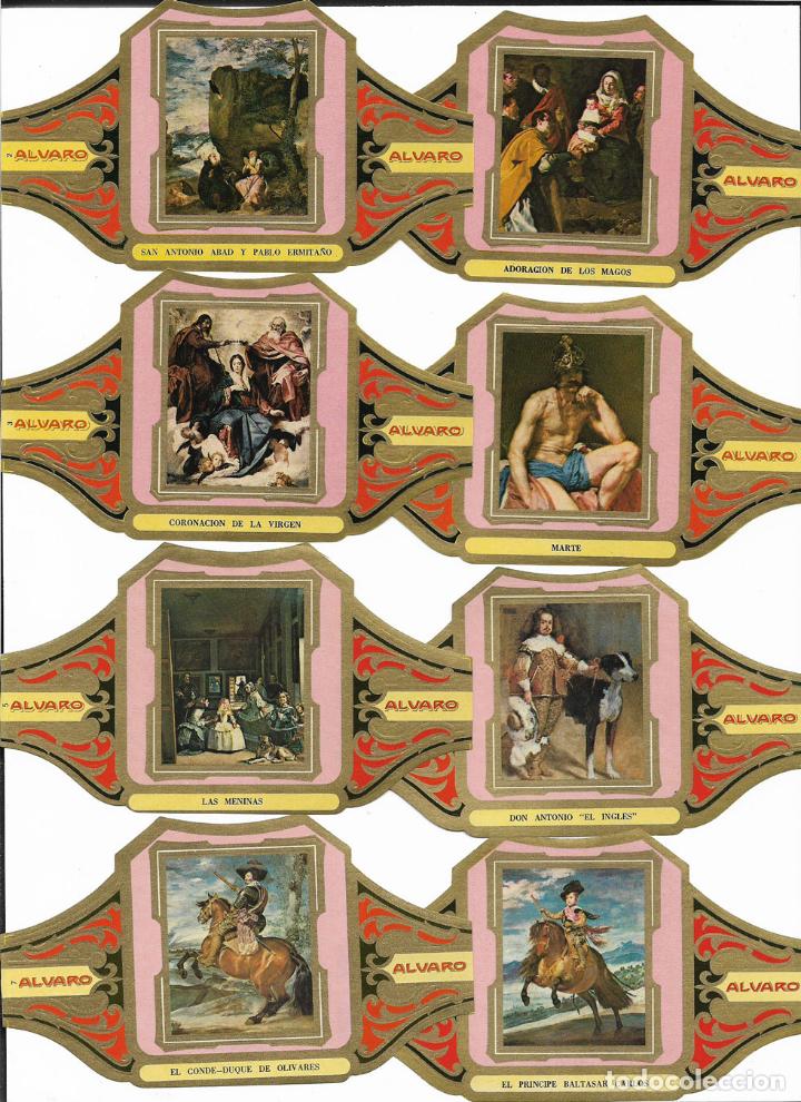 Vitolas de colecci&oacute;n: ALVARO - SERIE CUADROS DE PINTORES ESPA&Ntilde;OLES (VELAZQUEZ) - SERIE COMPLETA 12 VITOLAS GRANDES