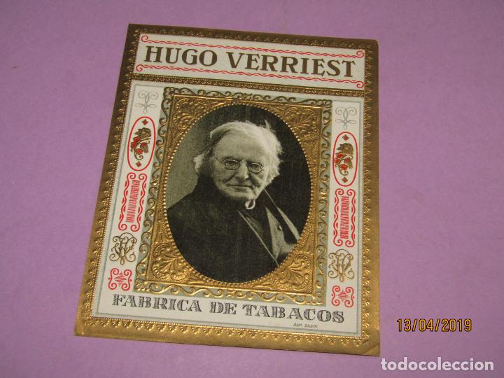 An&eacute;is de charuto de cole&ccedil;&atilde;o: Antigua Habilitaci&oacute;n PAPELETA de F&aacute;brica de Tabacos con HUGO VERRIEST Litograf&iacute;a Estampaci&oacute;n en Oro