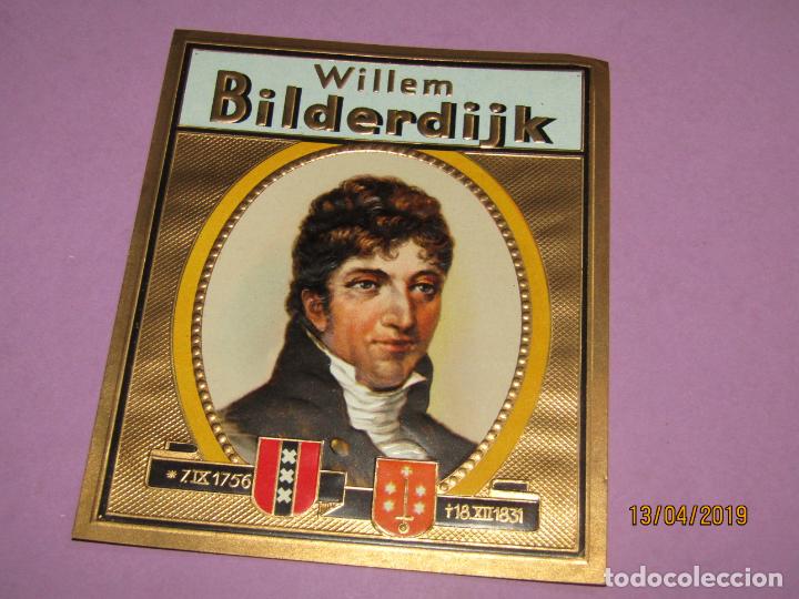 An&eacute;is de charuto de cole&ccedil;&atilde;o: Antigua Habilitaci&oacute;n PAPELETA de F&aacute;brica de Tabacos con WILLEM BILDERDIJK Litograf&iacute;a Estampaci&oacute;n Oro