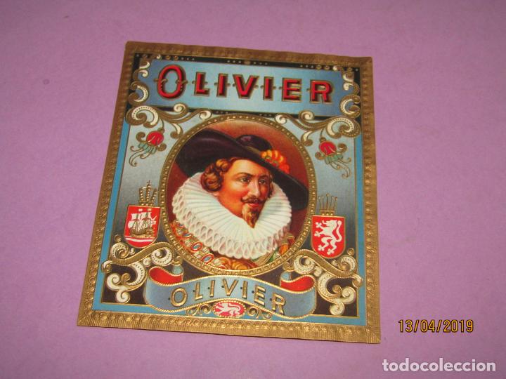 An&eacute;is de charuto de cole&ccedil;&atilde;o: Antigua Habilitaci&oacute;n PAPELETA de F&aacute;brica de Tabacos con OLIVIER Litograf&iacute;a y Estampaci&oacute;n Oro