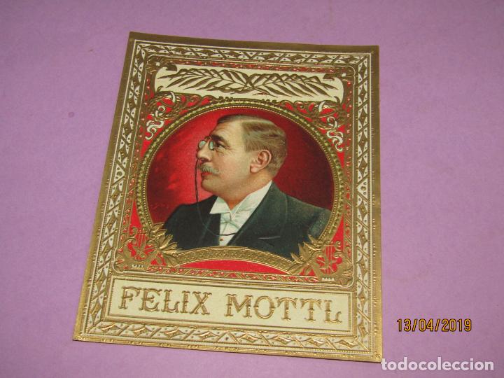 An&eacute;is de charuto de cole&ccedil;&atilde;o: Antigua Habilitaci&oacute;n PAPELETA de F&aacute;brica de Tabacos con FELIX MOTTL Litograf&iacute;a y Estampaci&oacute;n en Oro