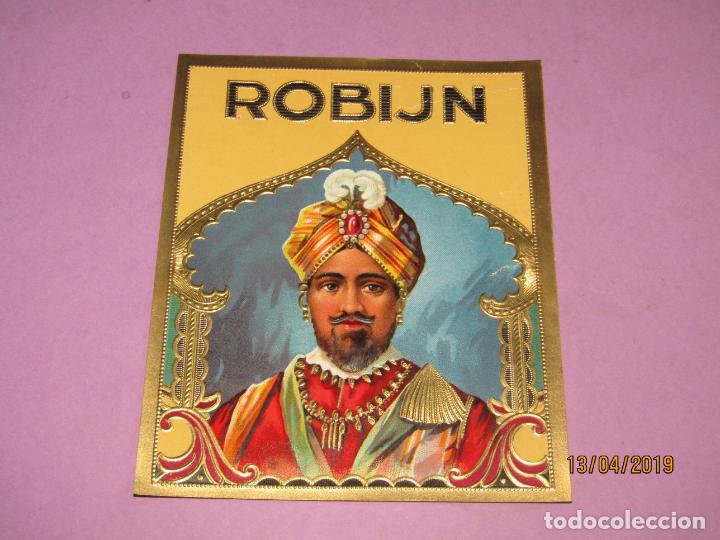 An&eacute;is de charuto de cole&ccedil;&atilde;o: Antigua Habilitaci&oacute;n PAPELETA de F&aacute;brica de Tabacos con ROBIJN Litograf&iacute;a Estampaci&oacute;n Oro