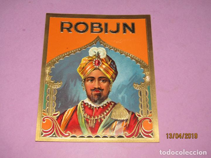 An&eacute;is de charuto de cole&ccedil;&atilde;o: Antigua Habilitaci&oacute;n PAPELETA de F&aacute;brica de Tabacos con ROBIJN Litograf&iacute;a Estampaci&oacute;n Oro