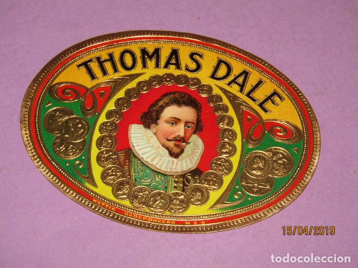 Sammlung von Banderolen: Antigua Habilitaci&oacute;n PAPELETA de F&aacute;brica de Tabacos con THOMAS DALE Litograf&iacute;a Estampaci&oacute;n Oro