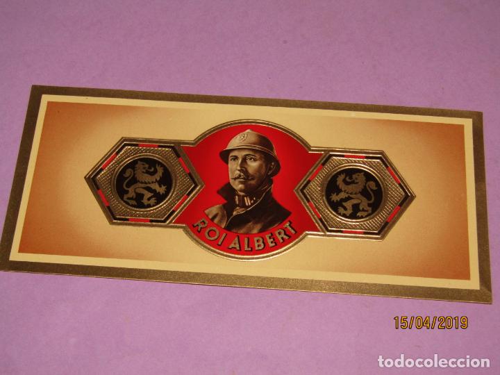 An&eacute;is de charuto de cole&ccedil;&atilde;o: Antigua Habilitaci&oacute;n PAPELETA de F&aacute;brica de Tabacos con ROI ALBERT Litograf&iacute;a Estampaci&oacute;n Oro