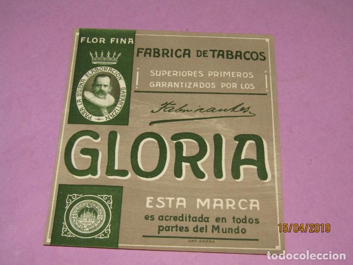 An&eacute;is de charuto de cole&ccedil;&atilde;o: Antigua Habilitaci&oacute;n PAPELETA de F&aacute;brica de Tabacos con GLORIA Litograf&iacute;a