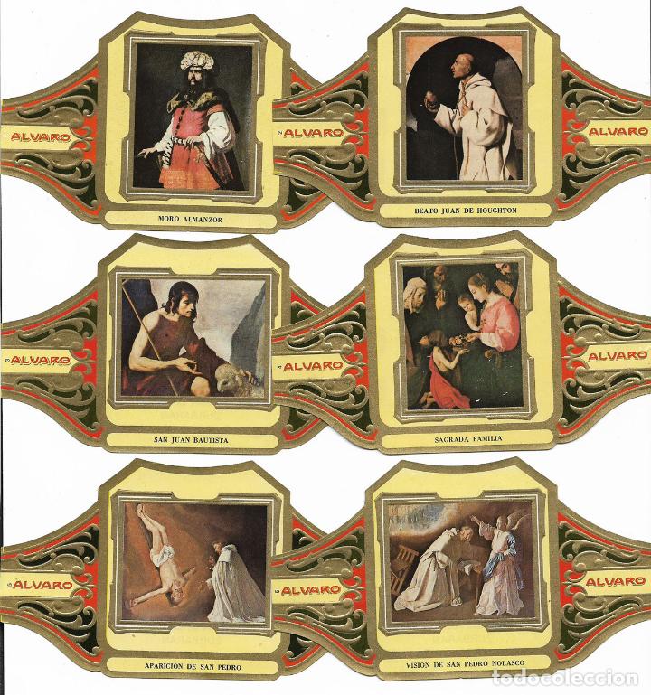 Vitolas de colecci&oacute;n: ALVARO - SERIE CUADROS DE PINTORES ESPA&Ntilde;OLES S II (ZURBARAN) - SERIE COMPLETA 12 VITOLAS GRANDES