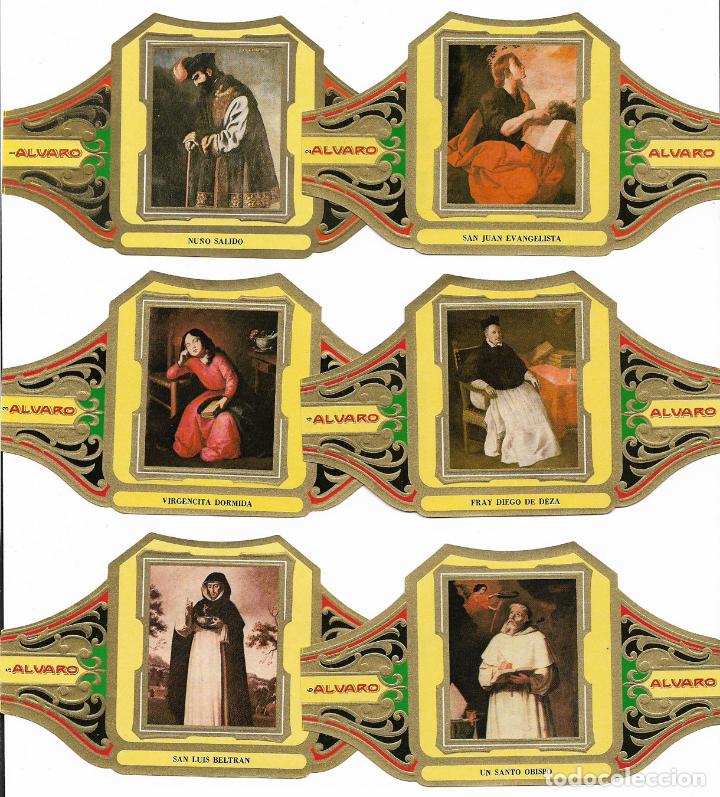 Vitolas de colecci&oacute;n: ALVARO - SERIE CUADROS DE PINTORES ESPA&Ntilde;OLES S III (ZURBARAN) - SERIE COMPLETA 12 VITOLAS GRANDES