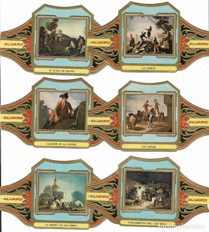 Vitolas de colecci&oacute;n: ALVARO - SERIE CUADROS DE PINTORES ESPA&Ntilde;OLES S II (GOYA) - SERIE COMPLETA 12 VITOLAS GRANDES