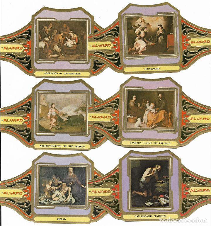 Vitolas de colecci&oacute;n: ALVARO - SERIE CUADROS DE PINTORES ESPA&Ntilde;OLES S II (MURILLO) - SERIE COMPLETA 12 VITOLAS GRANDES