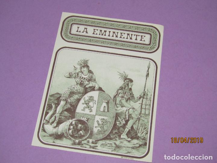 Vitolas de colecci&oacute;n: Antigua Litograf&iacute;a Habilitaci&oacute;n PAPELETA F&aacute;brica Tabacos Cuba Habana LA EMINENTE Estampados y Oro