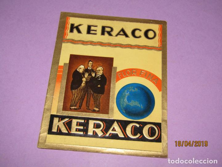 Collection cigar bands: Antigua Litograf&iacute;a Habilitaci&oacute;n PAPELETA F&aacute;brica Tabacos con KERACO Estampados y Oro