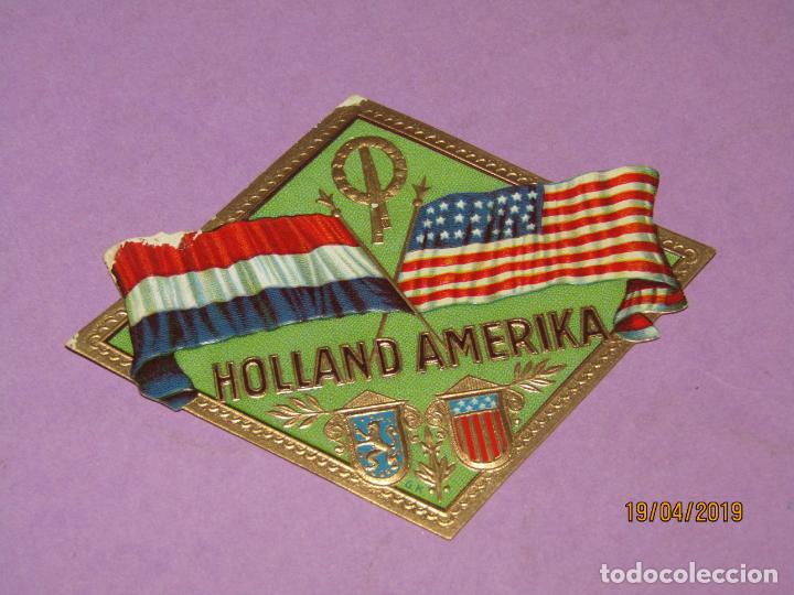 Sammlung von Banderolen: Antigua Habilitaci&oacute;n en Litograf&iacute;a TAPACLAVOS Tabacos con HOLLAND AMERIKA Estampaci&oacute;n en Oro
