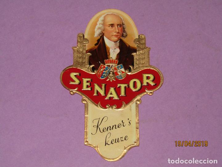 Sammlung von Banderolen: Antigua Habilitaci&oacute;n en Litograf&iacute;a TAPACLAVOS Tabacos con SENATOR Estampaci&oacute;n en Oro