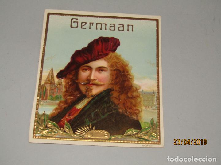 Vitolas de colecci&oacute;n: Antigua Litograf&iacute;a Habilitaci&oacute;n Tabacos Cuba Habana con GERMAAN Estampaci&oacute;n en Oro