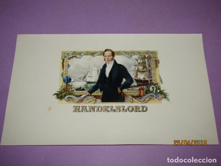 Sammlung von Banderolen: Antigua Habilitaci&oacute;n en Litograf&iacute;a de Tabacos con HANDELSLORD Estampados en Oro