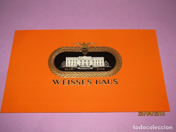 Sammlung von Banderolen: Antigua Habilitaci&oacute;n en Litograf&iacute;a de Tabacos con WEISSES HAUS Estampados en Oro