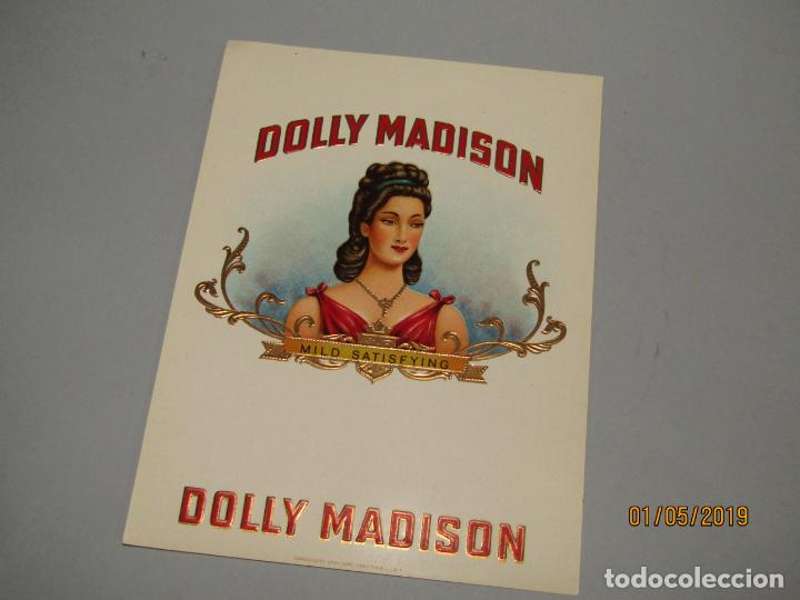 Bagues de cigare de collection: Antigua Habilitaci&oacute;n en Litograf&iacute;a Tabacos con DOLLY MADISON Estampados en Oro