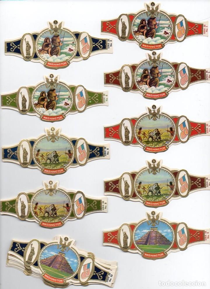 Vitolas de colecci&oacute;n: VITOLAS SERIE WASHINGTON, HISTORIA DE AM&Eacute;RICA, SERIE IX, 120 VITOLINAS.