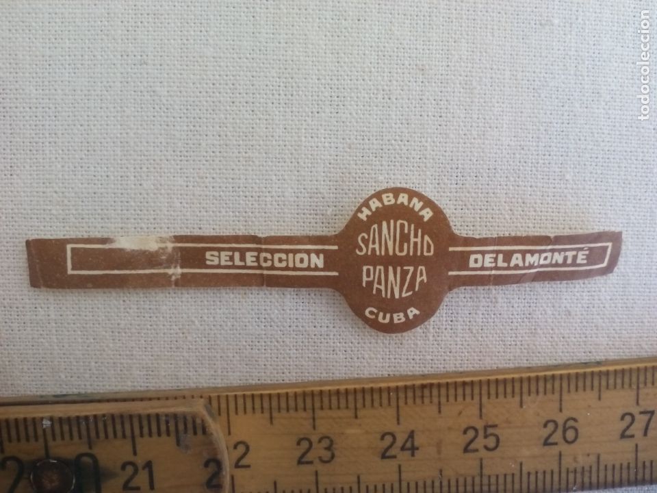 Vitolas de colecci&oacute;n: VITOLA SELECCI&Oacute;N DELAMONTE SANCHO PANZA. HABANA CUBA CIGAR BAND. LABEL