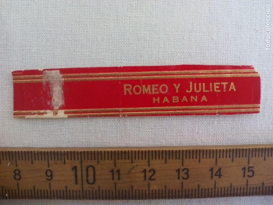Vitolas de colecci&oacute;n: VITOLA. ROMEO Y JULIETA. HABANA. CIGAR BAND. LABEL