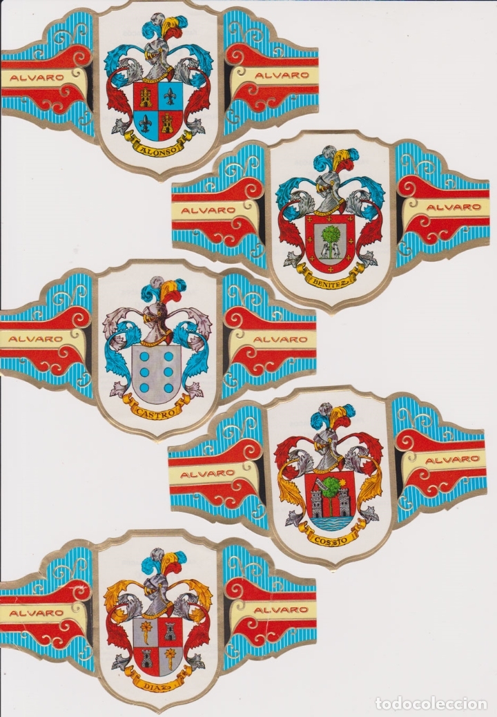 Sammlung von Banderolen: 12 VITOLINAS ALVARO, HERALDICA, SERIE I, GRAN FORMATO - SERIE NO COMPLETA