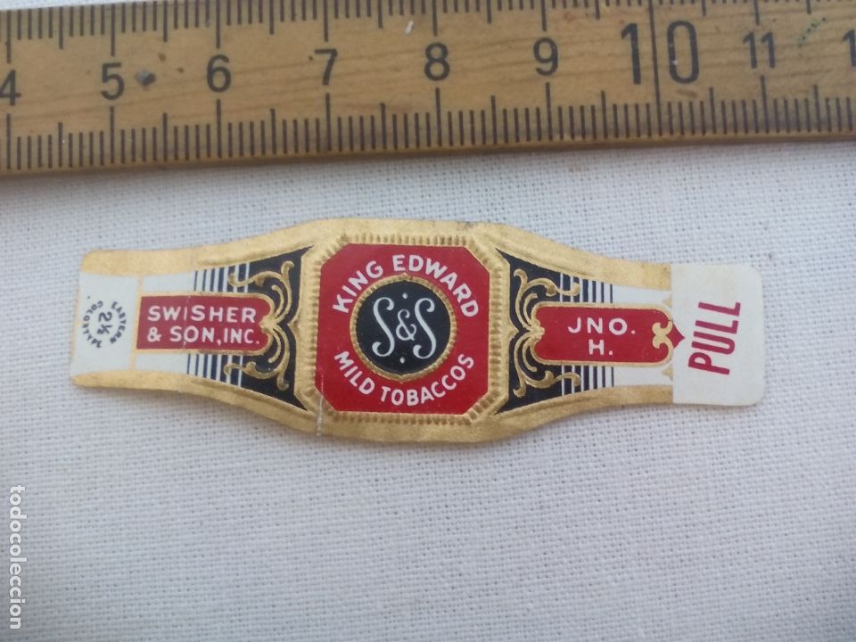 Vitolas de colecci&oacute;n: VITOLA CL&Aacute;SICA. KING EDWARD MILD TOBACCOS. SWISHER & SON S&S. CIGAR BAND. LABEL