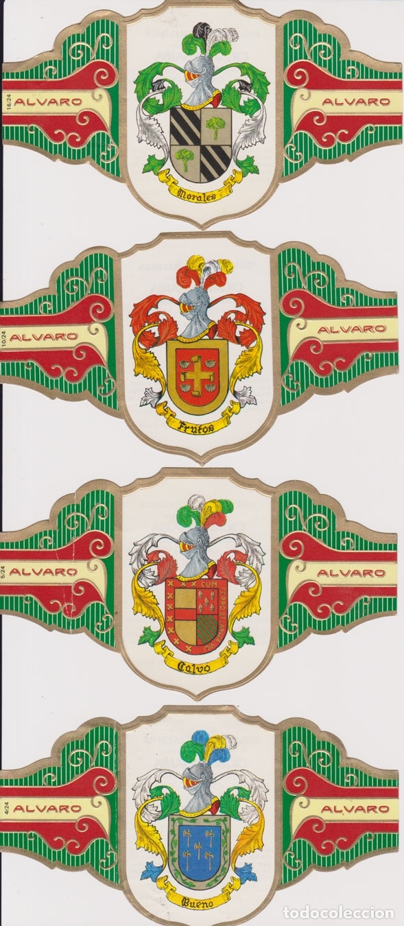 Vitolas de colecci&oacute;n: 4 VITOLAS ALVARO COLECCI&Oacute;N HERALDICA - SERIE IV