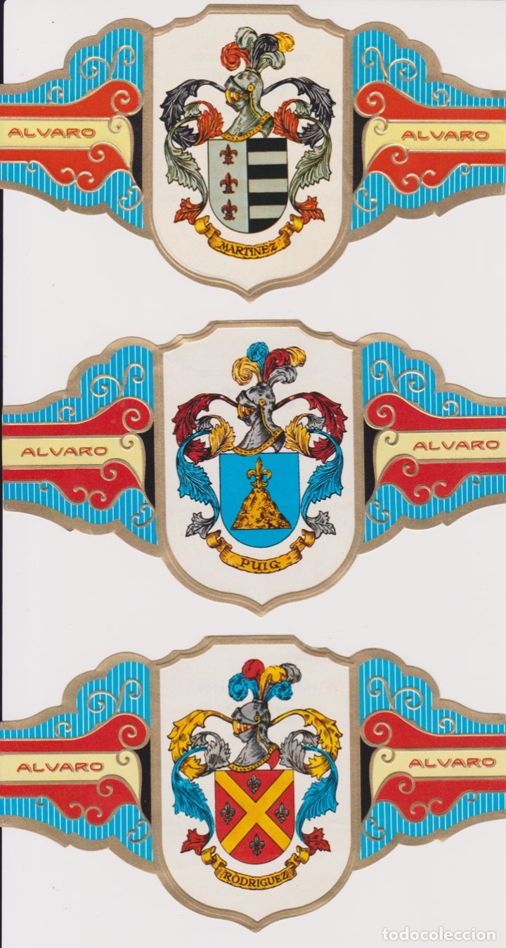 Vitolas de colecci&oacute;n: 4 VITOLAS ALVARO COLECCI&Oacute;N HERALDICA - SERIE II