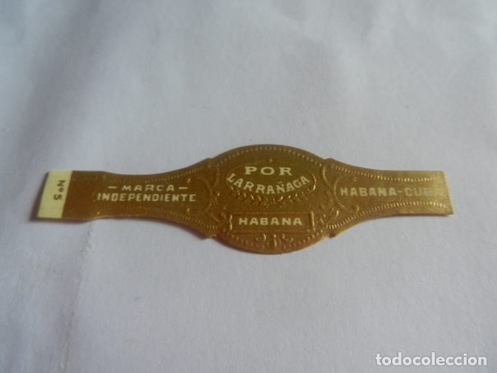 Vitolas de colecci&oacute;n: VITOLA POR LARRA&Ntilde;AGA N&ordm; 5 - HABANA CUBA.