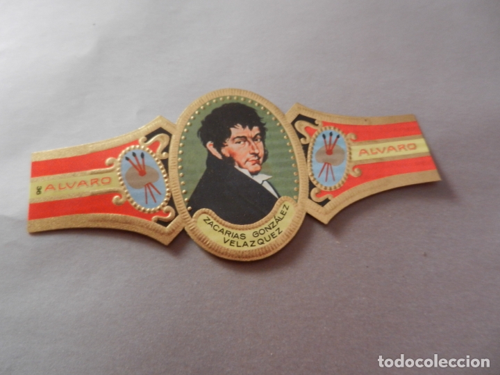 Vitolas de colecci&oacute;n: VITOLA DE PURO ALVARO SERIE PINTORES ZACARIAS GONZALEZ VELAZQUEZ.