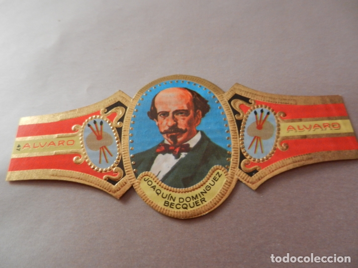 Vitolas de colecci&oacute;n: VITOLA DE PURO ALVARO SERIE PINTORES JOAQUIN DOMINGUEZ BECQUER.