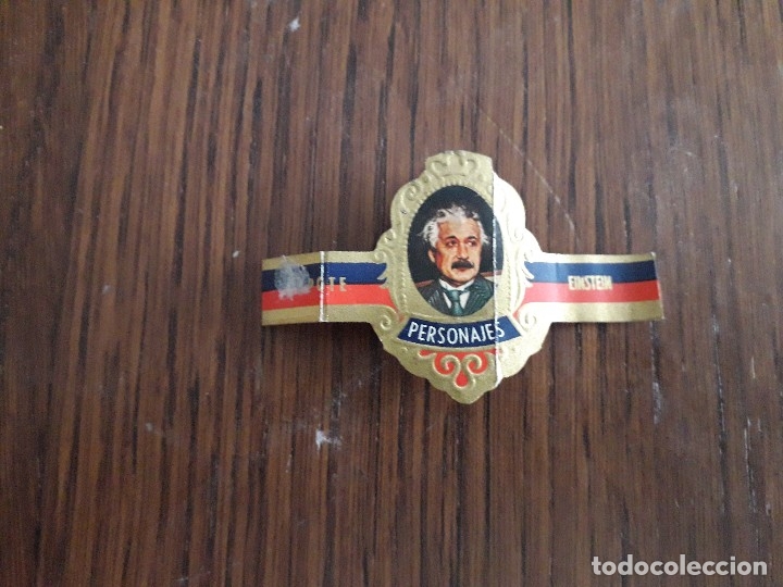 Vitolas de colecci&oacute;n: vitola de puro, tabacos Capote, colecci&oacute;n personajes, serie B n&ordm; 1, Einstein