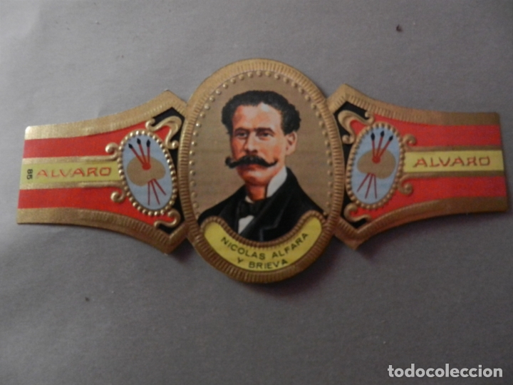 Vitolas de colecci&oacute;n: VITOLA DE PURO ALVARO SERIE PINTORES NICOLAS ALFARA Y BRIEVA.
