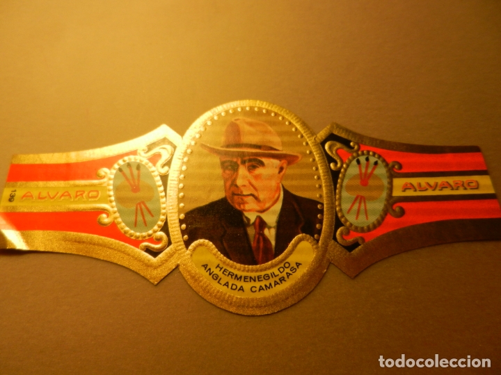 Vitolas de colecci&oacute;n: VITOLA DE PURO ALVARO SERIE PINTORES HERMENEGILDO ANGLADA CAMARASA.