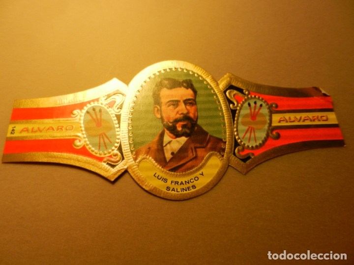 Vitolas de colecci&oacute;n: VITOLA DE PURO ALVARO SERIE PINTORES LUIS FRANCO Y SALINES.